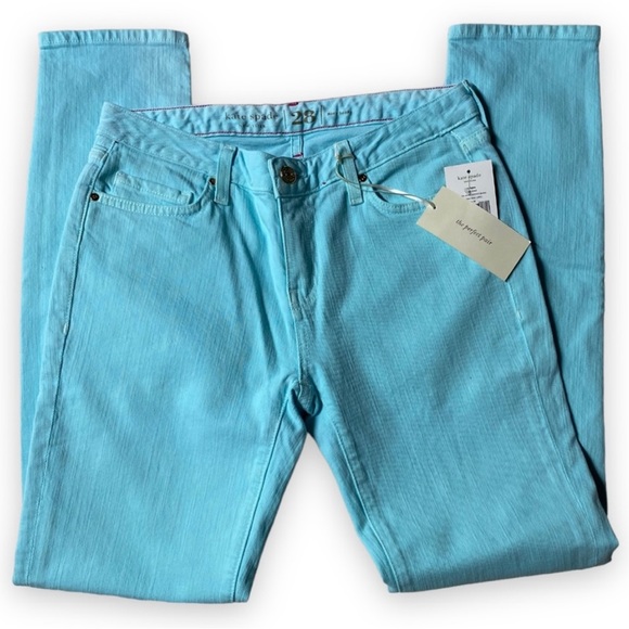NWT KATE SPADE Broome Street Play Hooky Skinny Jeans, Women’s 28 blue/aqua/teal - Picture 5 of 7